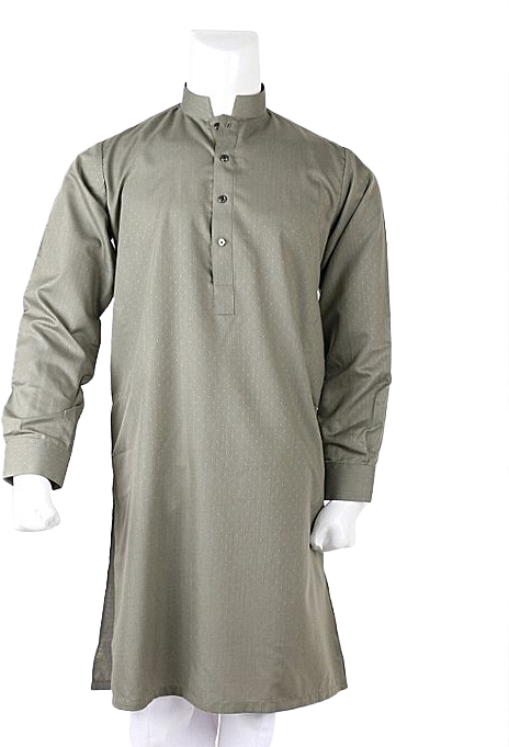 Stylish Grey Cotton Slim Fit Men Kurta - Active Shirt (680x680), Png Download