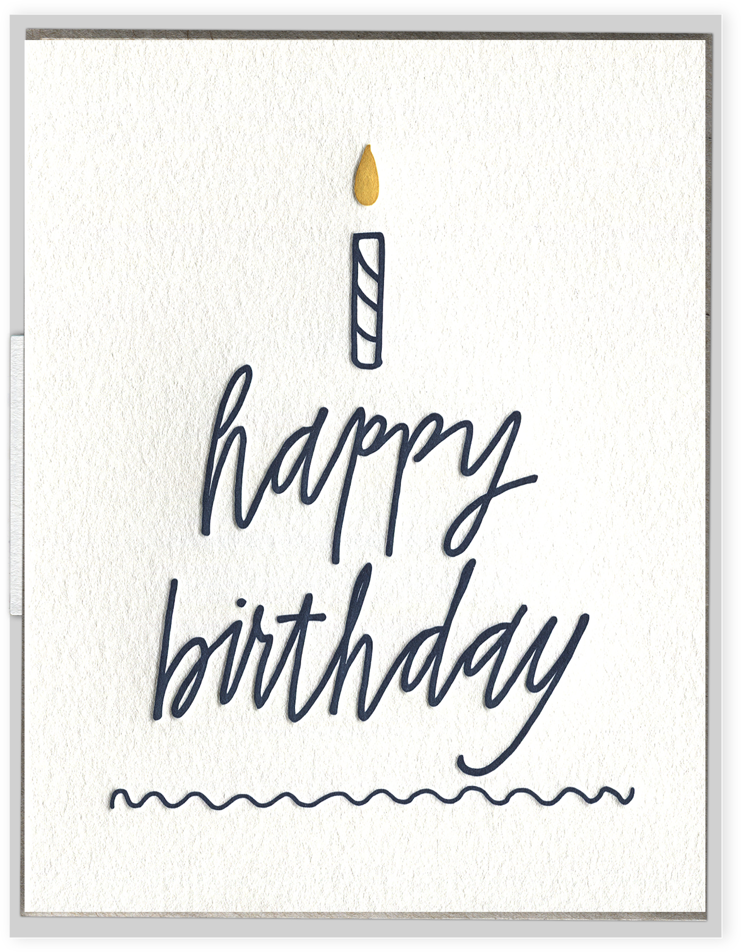 Happy Birthday Cake Letterpress Greeting Card - Birthday Note Cards: Little Cake - Box Of 6 Letterpress (2048x2048), Png Download