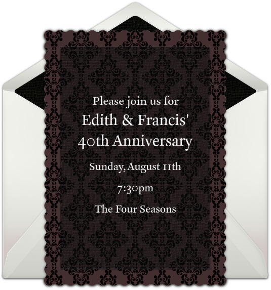 Regal Border Online Invitation - Party (650x650), Png Download