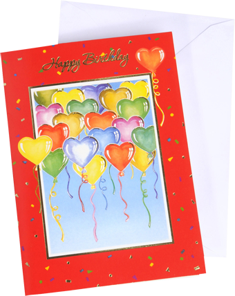 Happy Birthday Musical Card, Balloons, , Large - Födelsedagskort, Lot Of Ballons Barn (340x428), Png Download