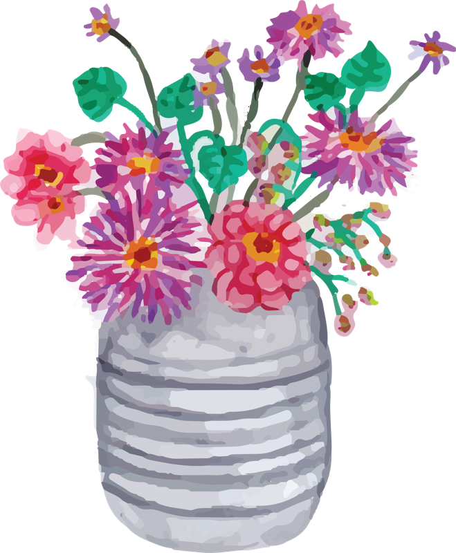 Asset 1 - Cute Hand Painted Flowers Wall Tapestry (659x800), Png Download