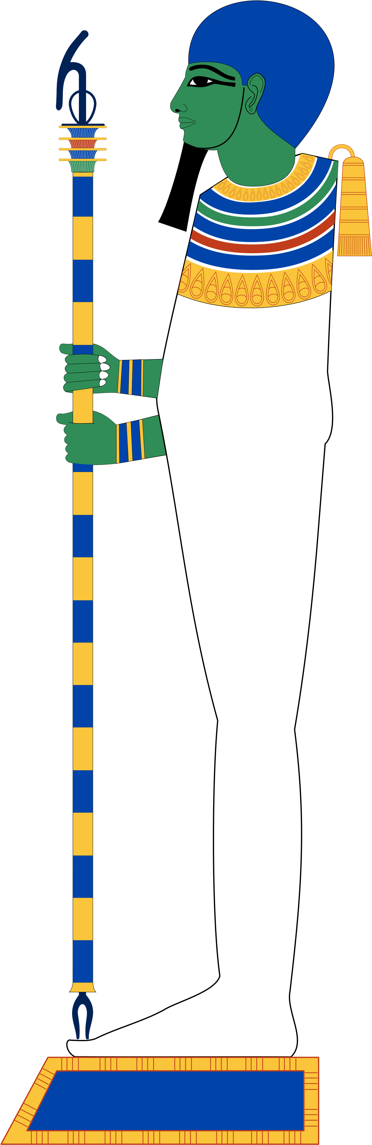 Open - Dios Ptah De Egipto (2000x4114), Png Download