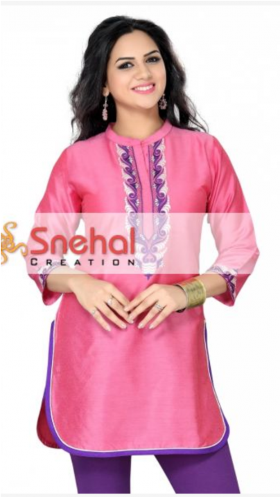 Short Kurti Short Kurti - Kurti Top (500x717), Png Download