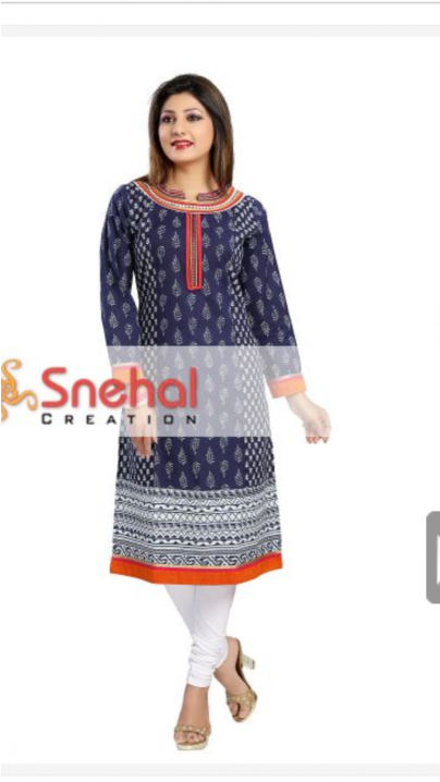 Sale Cotton Kurti Cotton Kurti - Formal Wear (500x717), Png Download