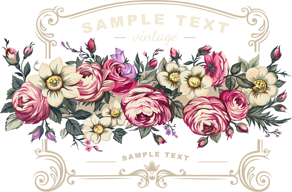 Wedding Invitation Flower Rose - Flower Rose Vector (950x627), Png Download