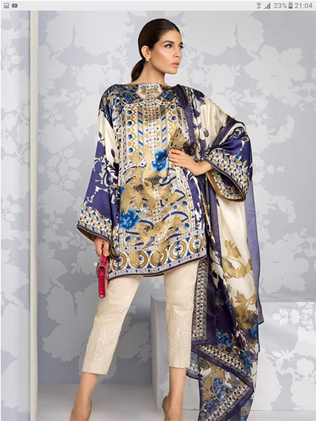 Kurtis-1 - Sana Safinaz Silk 2017 (600x600), Png Download