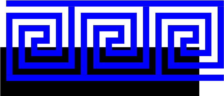 Greek Clip Art Borders - Greek Key Pattern Psd (800x343), Png Download