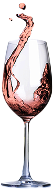 Rose Wine - Rose Wine Glass Png (200x654), Png Download