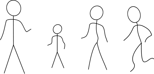 Stick Figures Png Clip Arts (600x292), Png Download