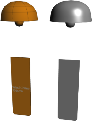 Windchime2 - Wood (370x474), Png Download