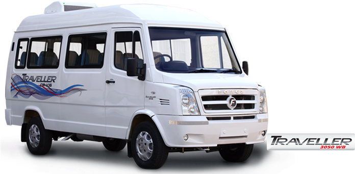 Tempo Traveller Van Mini Bus Chennai Airport With Driver - Force Tempo Traveller Png (700x350), Png Download