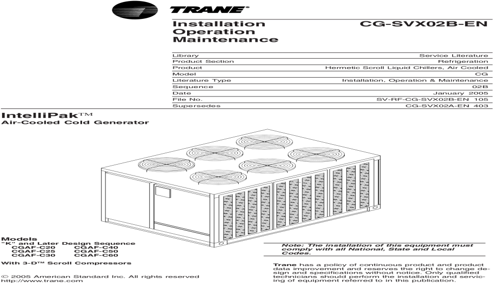 Chiller Trane Manual Pdf Document Rh Vdocuments - Diagram (1200x630), Png Download