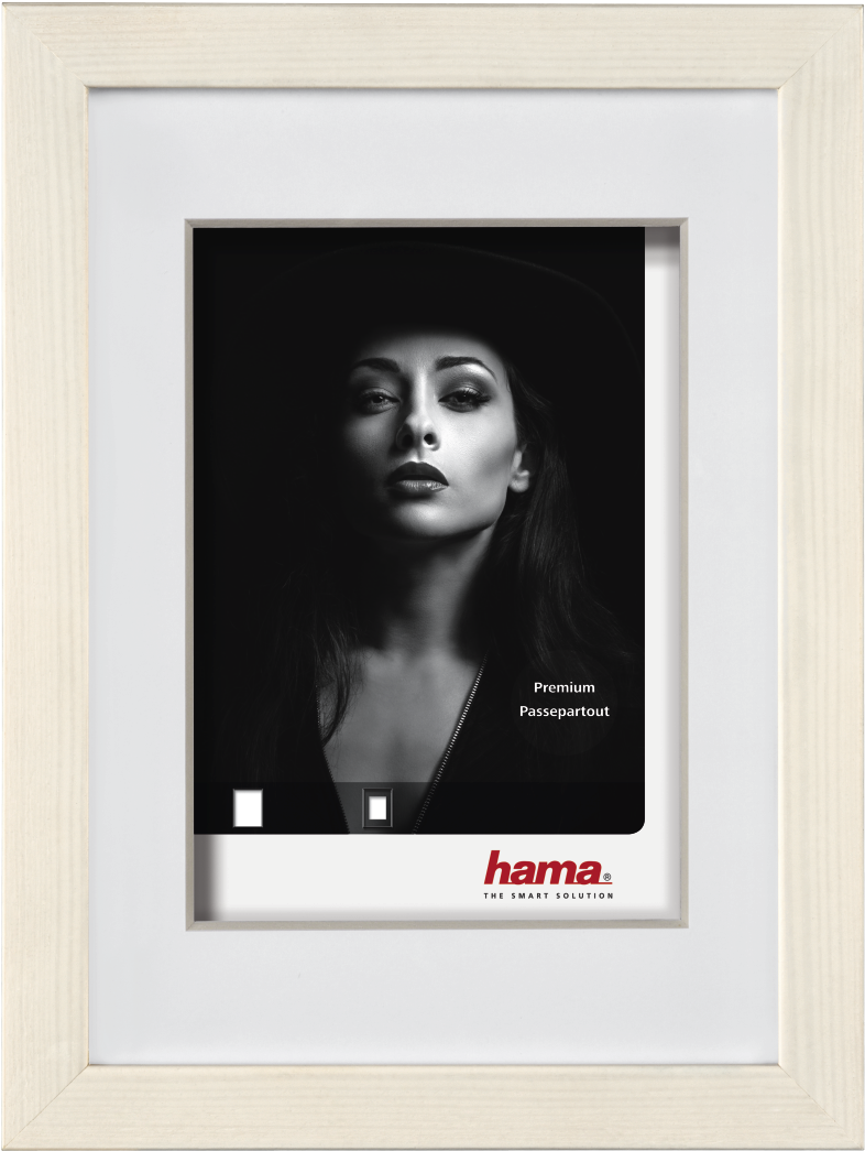 "dana" Wooden Frame, 3d, White, 20 X 30 Cm - Hama Rámeček Dřevěný Dana, Černá, 30 X 40 Cm (1100x1100), Png Download