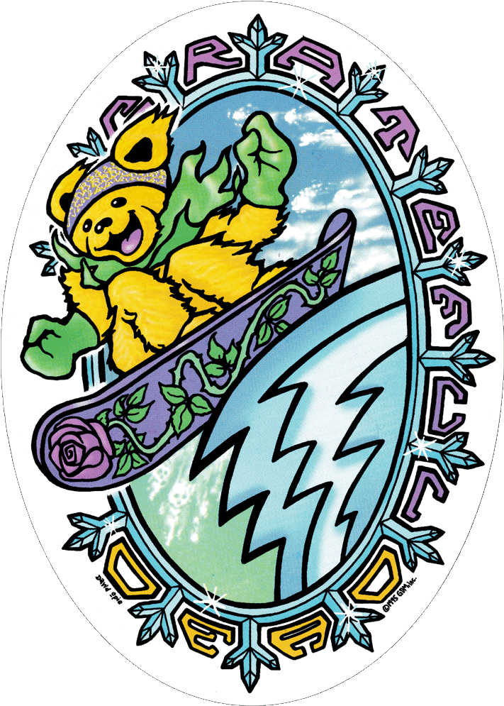Grateful Dead Snowboard Bear - Grateful Dead Sticker (724x1000), Png Download