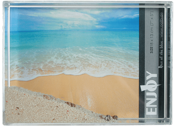 Novelty Retro Design - 3d-acrylic Sand & Shells (945x709), Png Download