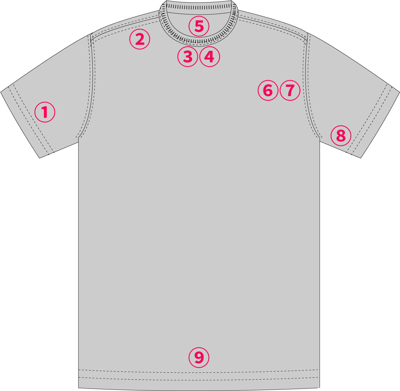 Garment Tshirt 2 Numfull@3x-8 - Clothing (1312x1283), Png Download
