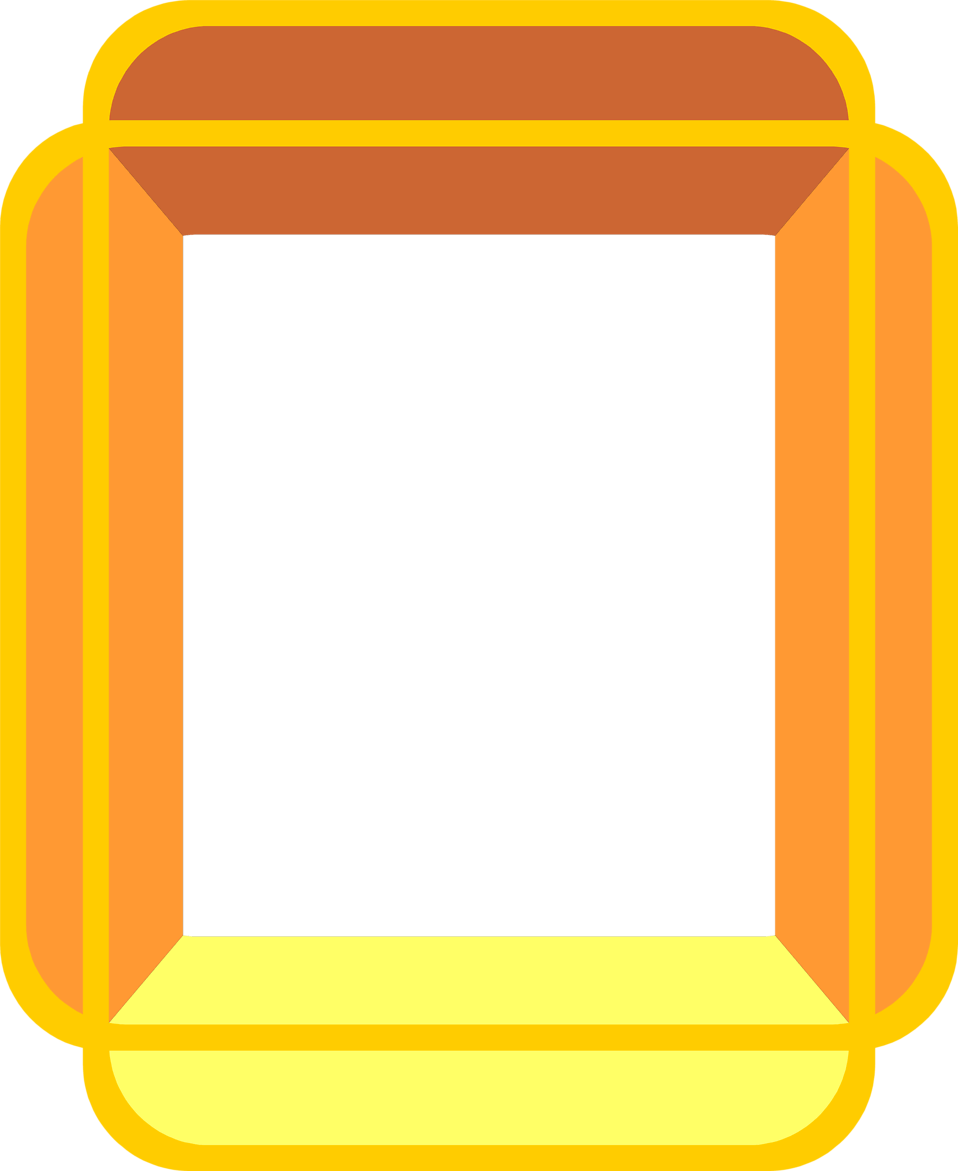 3d Frame Clipart 2 By Robert - 3d Frame (958x1171), Png Download