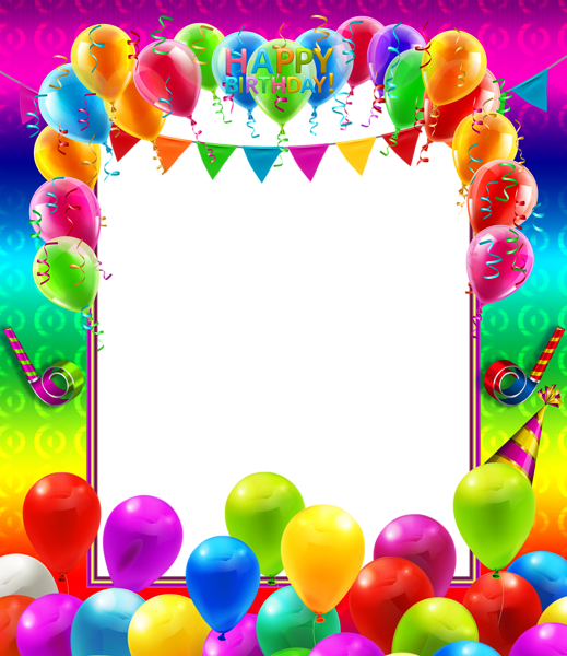 Visit - Colorful Birthday Frames And Borders (519x600), Png Download