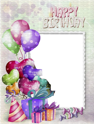 Frame Happy Birthday - Happy Birthday With Frame (303x400), Png Download