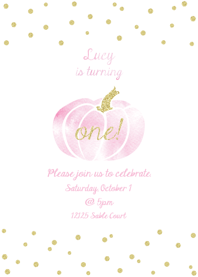 Fall First Birthday Invitation Design - Poster (840x561), Png Download