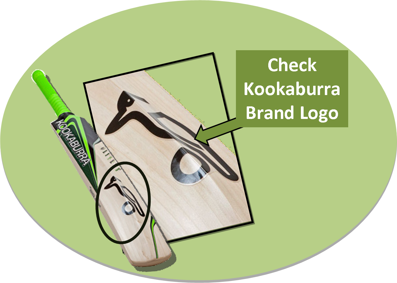 Kookaburra Cricket Bats - Fake Kookaburra Cricket Bat (1326x947), Png Download