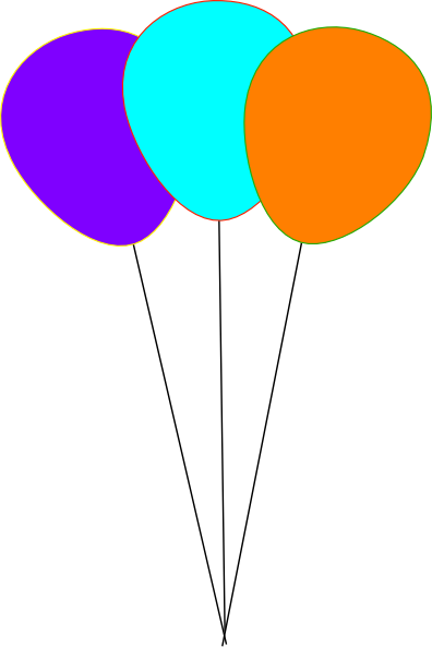 Balloon Clipart Neon - Clip Art (396x593), Png Download