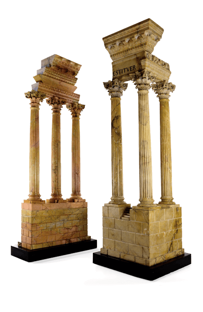 Temples Of Vespasian And - Rome (400x613), Png Download