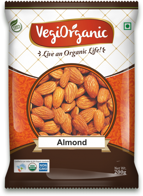 All Portfolio Items From 'organic Dry Fruits' Category - Tulsi California Almonds (best Quality) 1 Kg (570x760), Png Download
