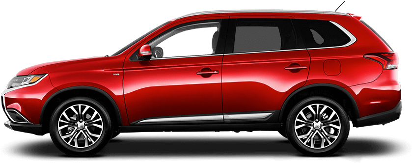 Red 2018 Mitsubishi Outlander (940x460), Png Download