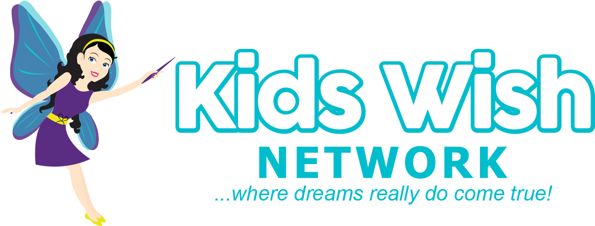Color Kwn Fairy Text Slogan - Kids Wish Network Logo (1356x612), Png Download