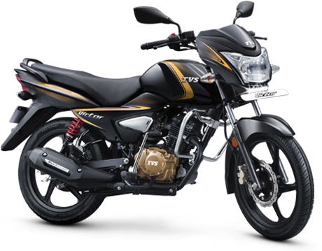 Tvs Victor - Tvs Victor Black Gold (464x365), Png Download