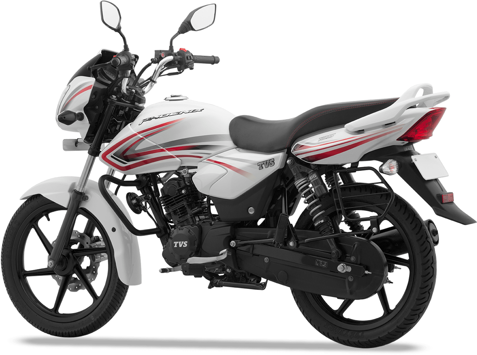 Tvs Phoenix White Color Image - Motorcycle (2000x1334), Png Download