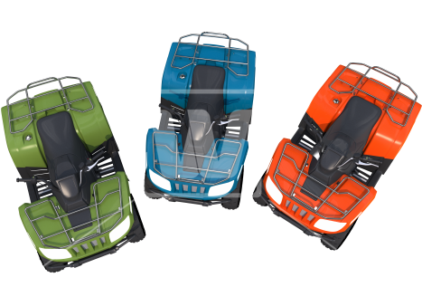 Atv Quad Bikes From Top - All-terrain Vehicle (550x351), Png Download