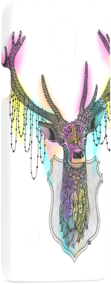Watercolor Deer Head, Ornate Animal Drawing Hard Case - Ornate Deer Canvas Print - Small By Zandiepants (500x500), Png Download