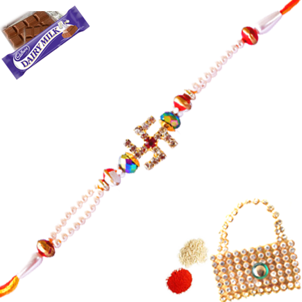 Nice Swastik With Pearl And Diamonds - Cadbury Dairy Milk Chocolate Bars, 12-count (435x435), Png Download