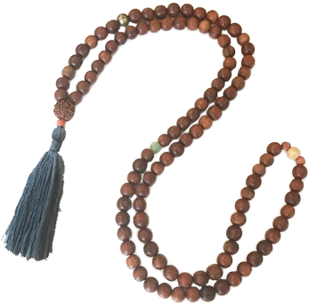 Grey Mala Therapy - Rote Perlenkette (375x435), Png Download