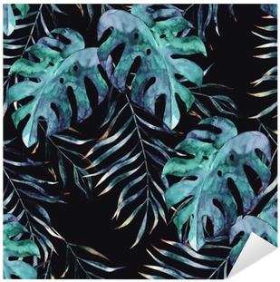 Watercolor Exotic Seamless Pattern, Green Tropical - Tapety Rysowane (400x400), Png Download