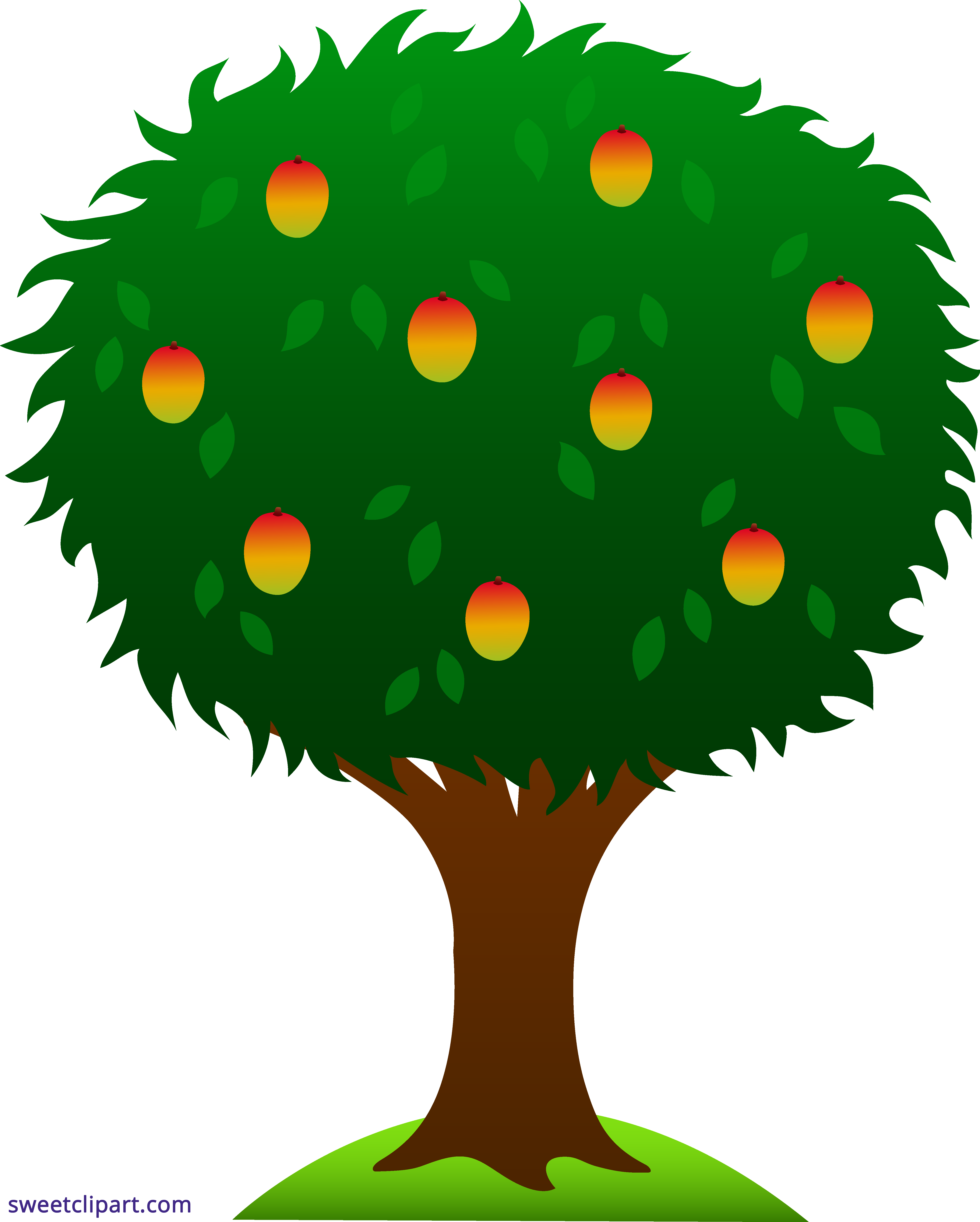 Sweet Clip Art - Orange Tree Clipart (5178x6456), Png Download
