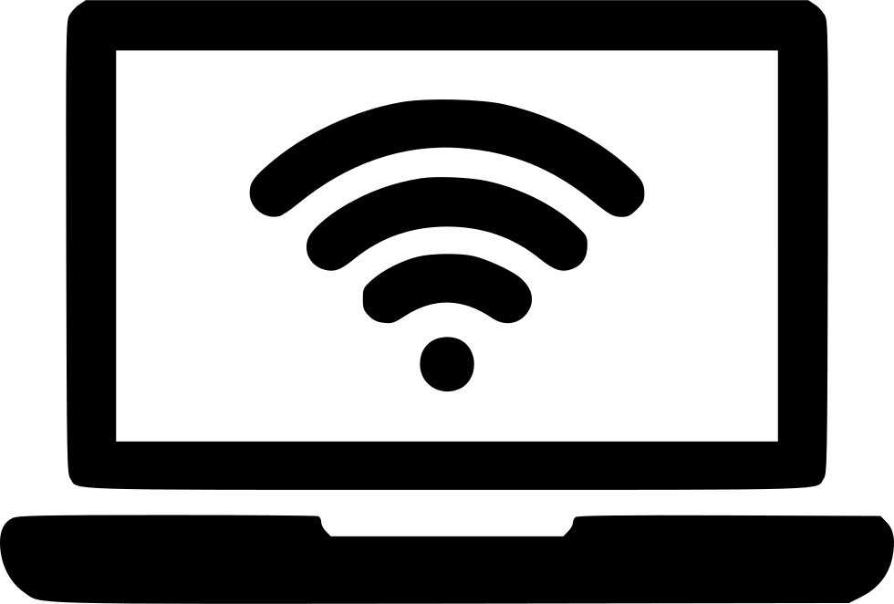 Laptop Wifi Signal Connection Network Configuration - Laptop Wifi Icon Png (980x662), Png Download