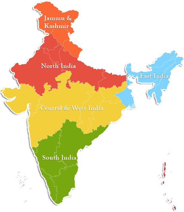 Choose A Region In Map - Kerala In India Map (612x772), Png Download