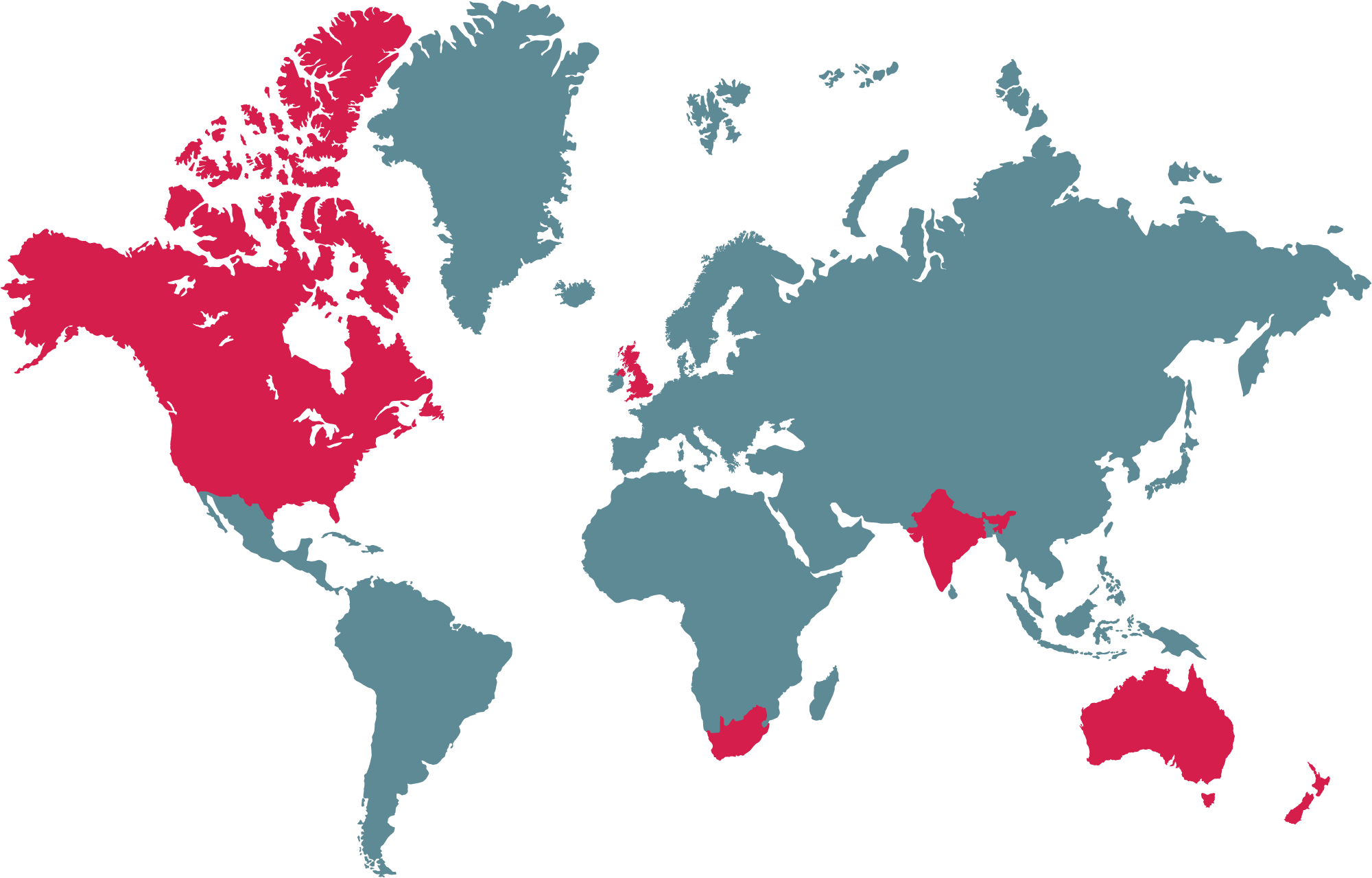 Corporate Traveller's Offices Are Found In Locations - World Map (2340x1278), Png Download