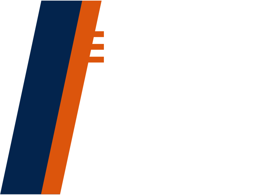 Decorative White, Blue And Orange Border On The Left - Blue (900x638), Png Download