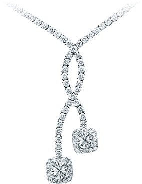 Imperiale For Forevermark Diamond Necklace Set In Twisting - Pendant (349x395), Png Download