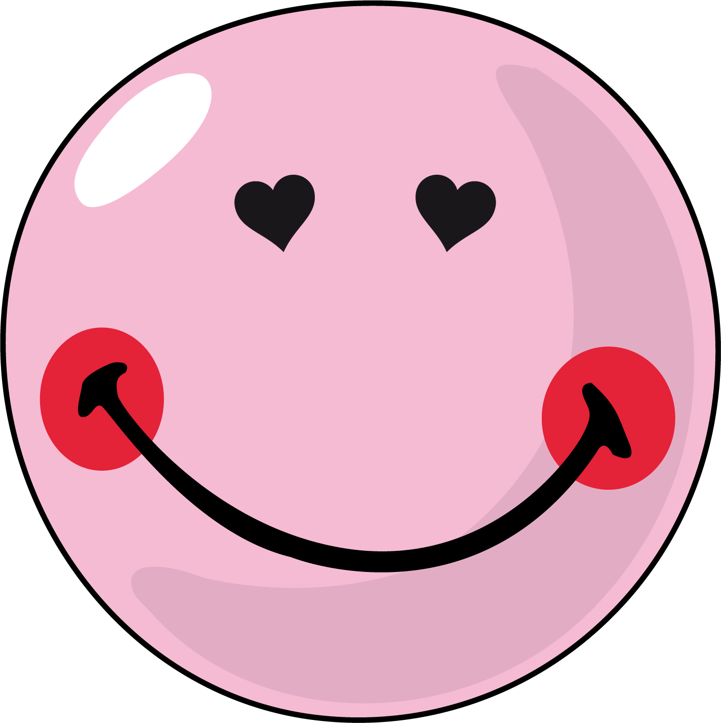 Love Face Smiley Clipart - Sticker (1404x1407), Png Download