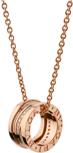 B Zero Design Legend Necklace With Rose Gold Pendant - Necklace (440x343), Png Download