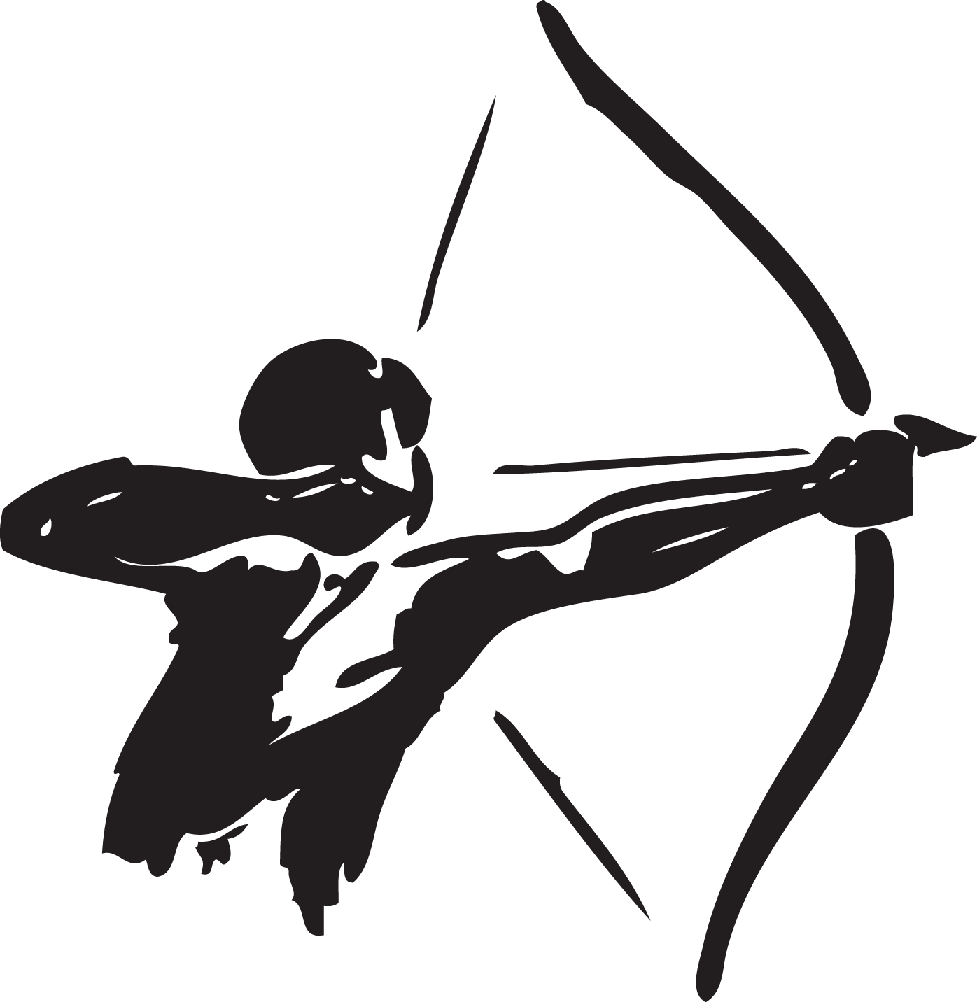 Download Black And White Archery Bow And Clip Art Archer Transprent Archer Clipart Full Size Png Image Pngkit