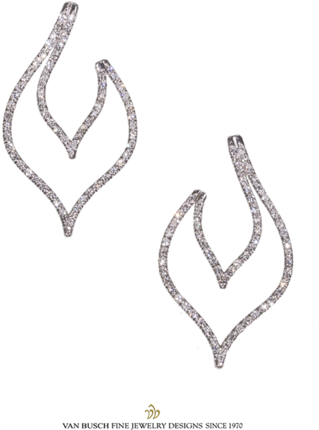 Half Marquise Design Diamond Earrings - Earring (580x705), Png Download