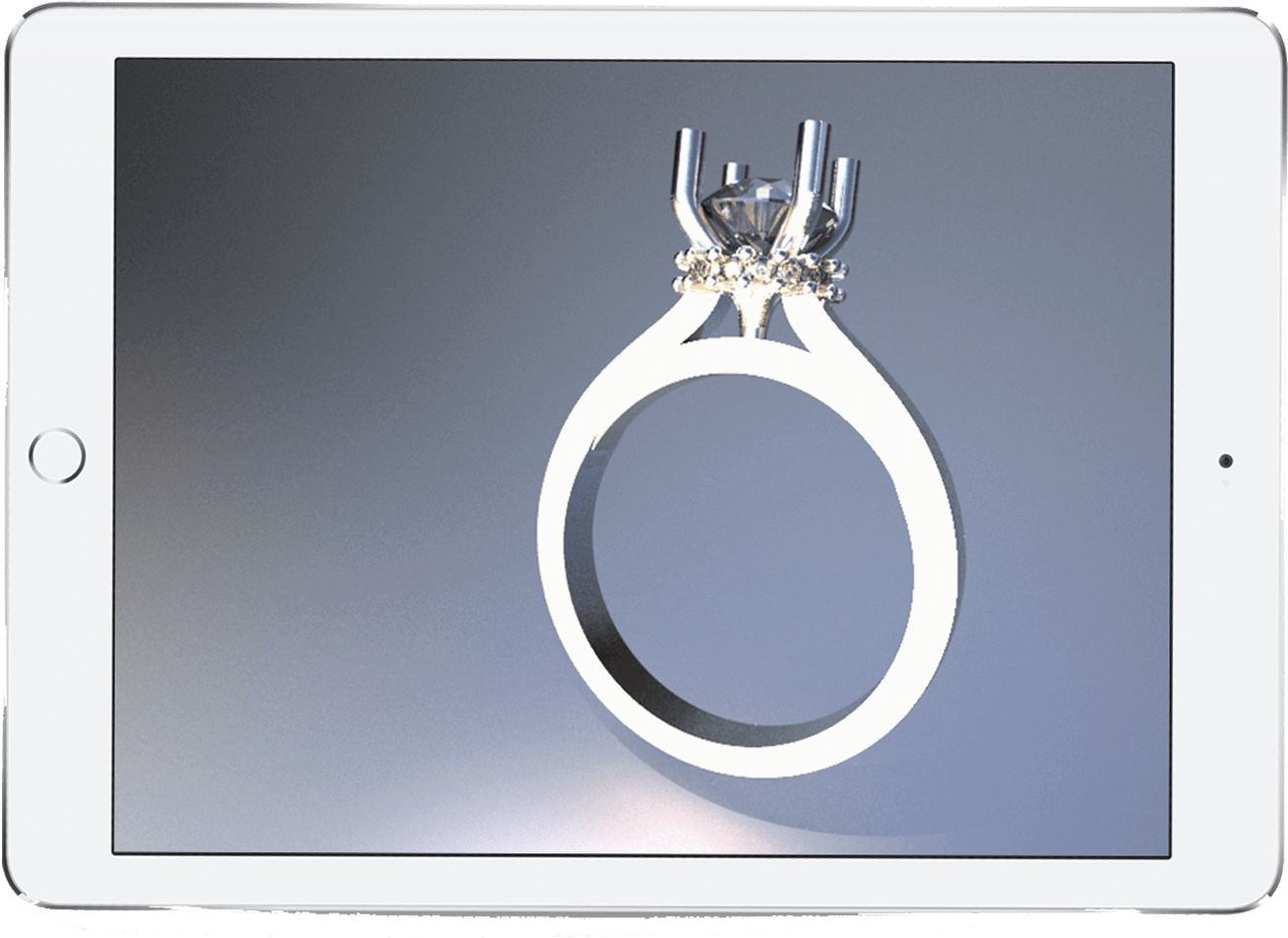 Tablet1 - Engagement Ring (1400x1078), Png Download