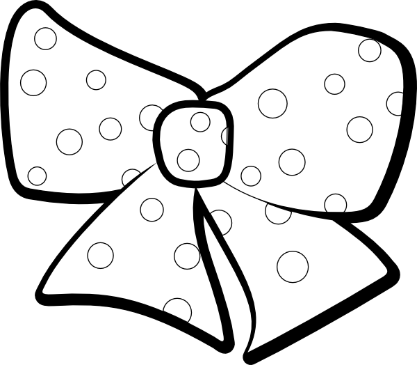 Bow Coloring Page Clipart Coloring Book Bow And Arrow - Laço Rosa Vetor Png (600x524), Png Download