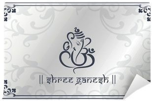 Ganesha, Wedding Card, Royal Rajasthan, India Wall - Wall Vinyl Decals Hindu God Ganesha Wall Decal Elephant (400x400), Png Download